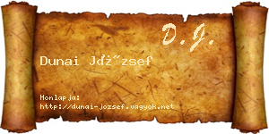 Dunai József névjegykártya